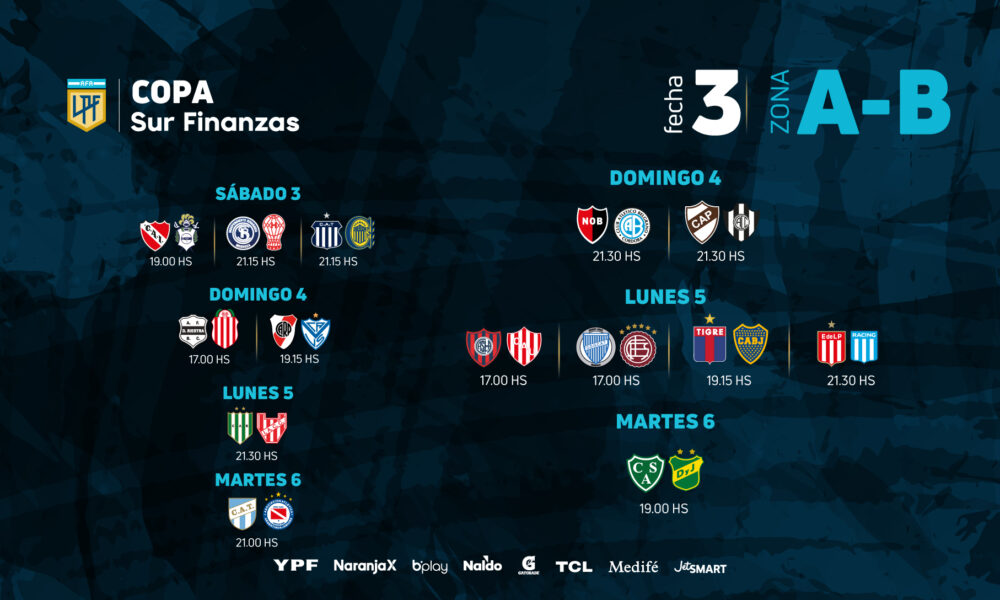 Programación de la fecha 3