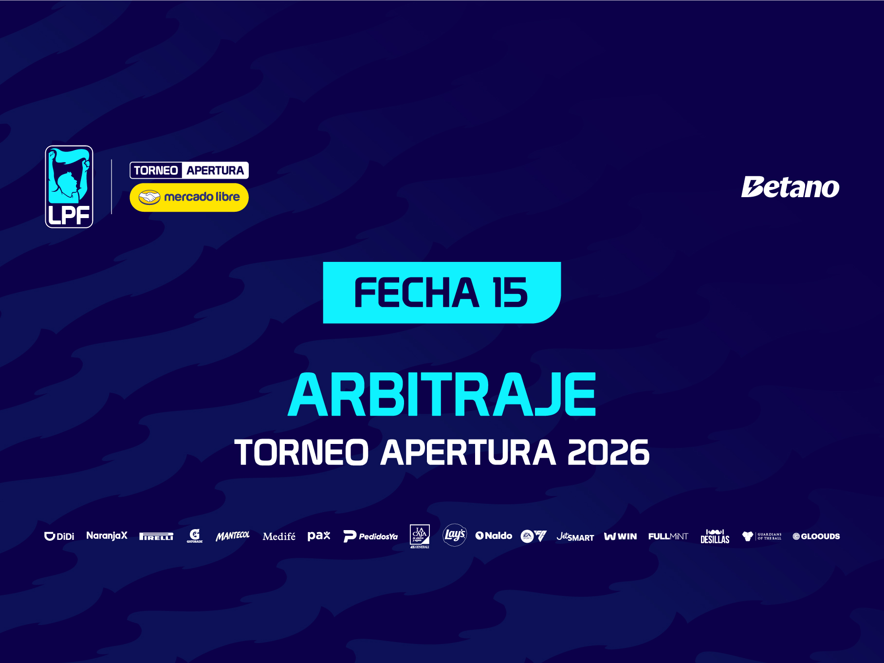 Autoridades de la fecha 15 – Liga Profesional de Fútbol de AFA
